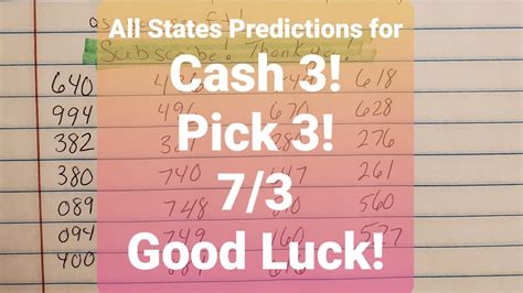 Smart Pick Cash 3 Evening .